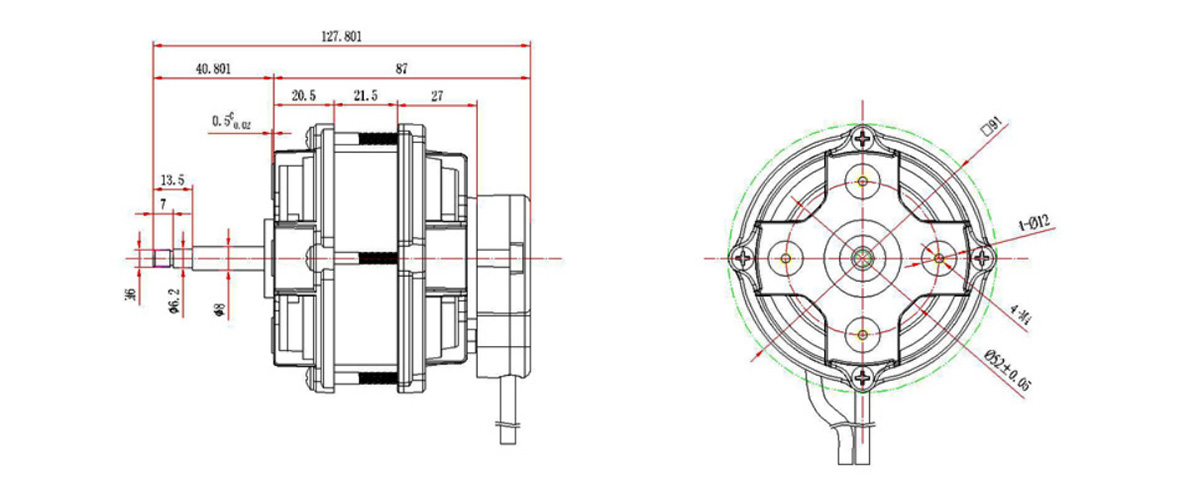 Motor ventilatorja 500 W3